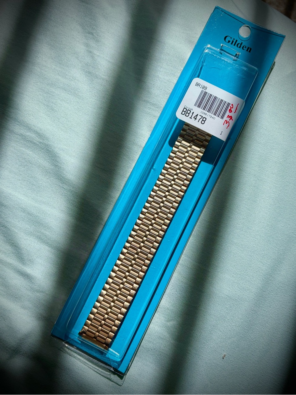 Gold-Tone Metal Watch Band